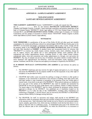 Fillable Online southgatedistricts Sample Easement bAgreementb ...