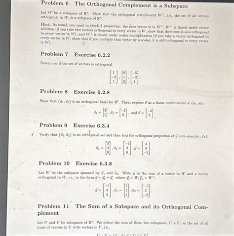 Image result for Orthogonal Complement of a Subspace