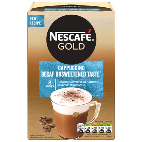 Nescafe Gold Decaf Cappuccino Unsweetened Coffee, 120 g : Amazon.in ...