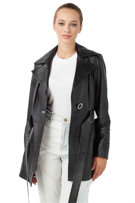 Womens Black Trench Coat No Belt at Gary Manuel blog