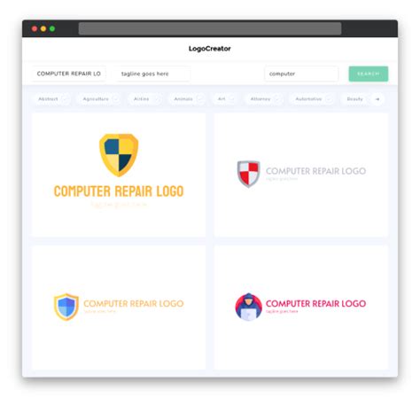 Computer Repair Shop Logo 的图像结果