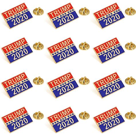 Donald Trump for 2020 President Election Pin-Pack of 12 : Amazon.in ...