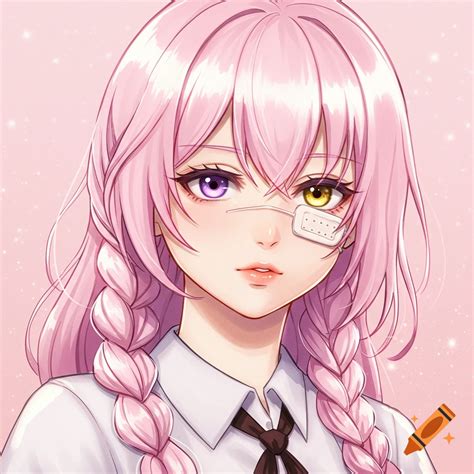 Anime portrait of a girl with purple hair and eyes wearing a gray hoodie. on Craiyon