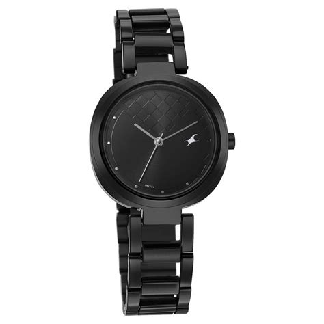 Buy Online Fastrack Stunners Quartz Analog Black Dial Stainless Steel ...