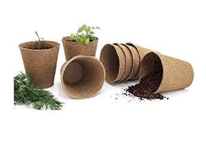 COIR GARDEN Rubber Coir Pot, Brown, 3 inch, 10 Piece : Amazon.in ...
