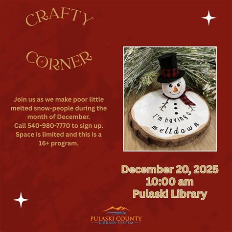 The Crafty Corner- Melted Snow-People, 60 3rd St NW, Pulaski, VA ...