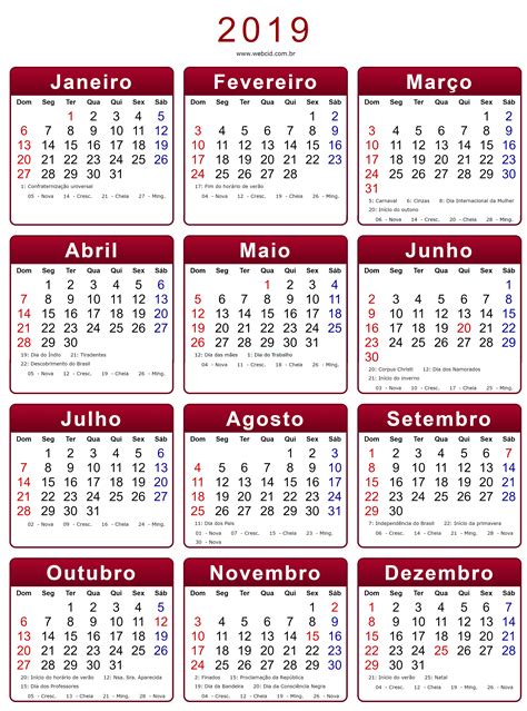 Calendario 2019 Para Imprimir Pdf Descargable Calenda - vrogue.co