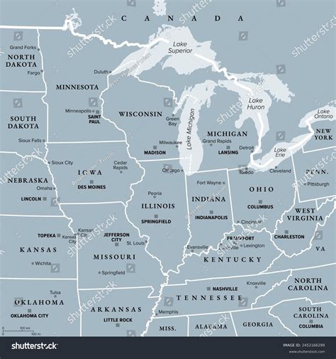 United States Midwest Region Map Regions Of The United States