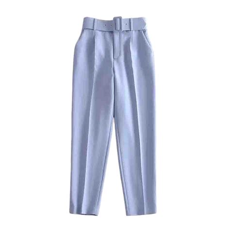 Straight Wide Leg Pants for Women Business Casual Elastic High Waisted ...