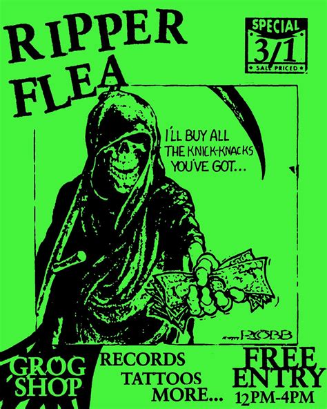 RIPPERFEST FLEA MARKET!, Grog Shop, Cleveland Heights, 1 March 2025 ...