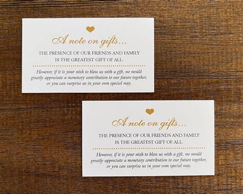 Request for Cash Money Instead of Gifts at Wedding, Monetary Gifts Card ...