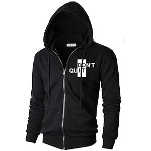 Teebustrr Men's Cotton Blend Hooded Regular Fit Sweatshirt (Dont-Quit ...