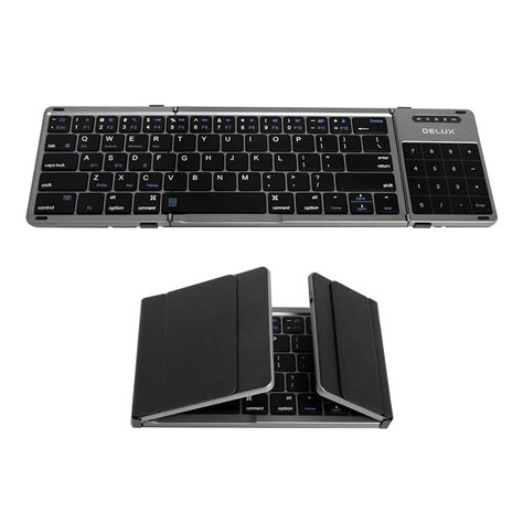 Delux Foldable Keyboard With Touchpad And Numeric Keypad 2 4g ...