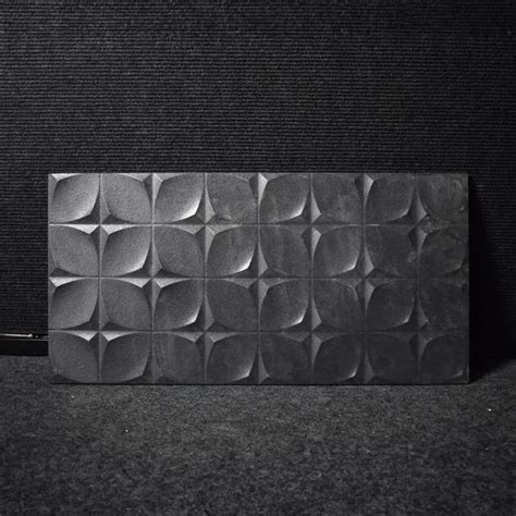 TL 00082 A Noir Black 2 ft x 1 ft Stone Punch Finish Vitrified Wall ...