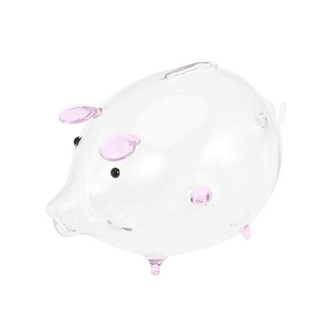 BESPORTBLE Animal Piggy Bank Glass Piggy Bank Clear Glass Coin Bank Pig ...