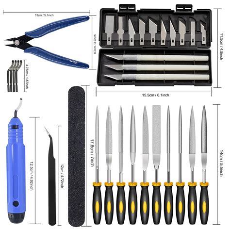 Buy 32 Piece 3D Print Tool Kit Includes Debur Tool, Cleaning, Finishing ...