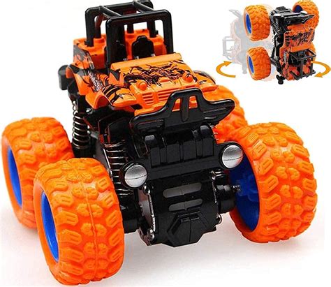 QEXLE Big Size 4WD Monster Truck Cars Push and Go Toy Trucks Friction ...