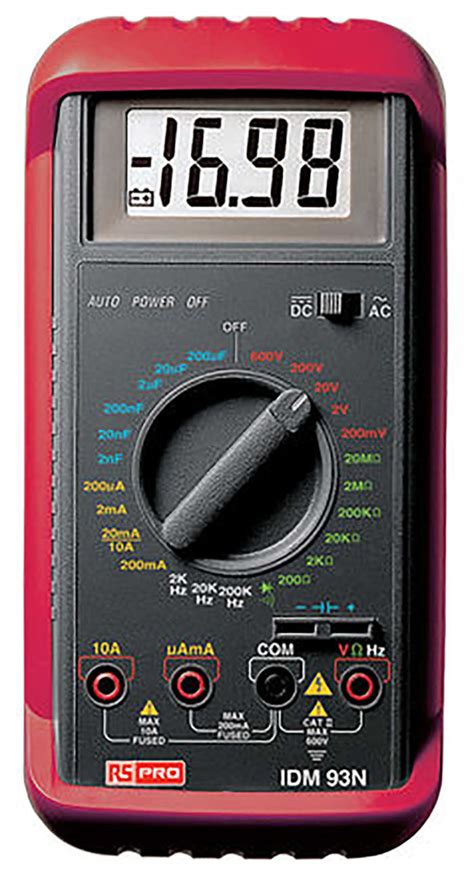RS PRO | RS PRO Handheld Digital Multimeter, 10A ac Max, 10A dc Max ...