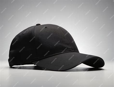 Premium Photo | Black baseball cap black hat mockup template for ...