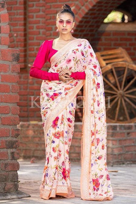 Buy Floral Print Sarees Online - Exclusive Offers | Karagiri