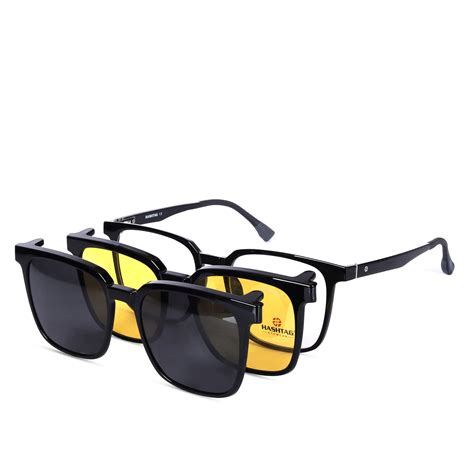 Blaze | Black Medium Full Rim Wayfarer Clip-on for Men & Women [Clip-o