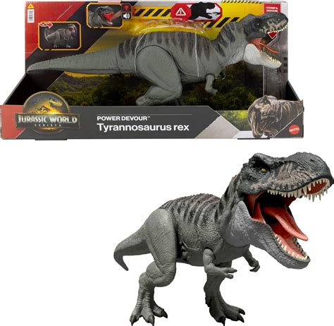 Mattel Jurassic World Rebirth Power Devour Tyrannosaurus Rex Dinosaur ...