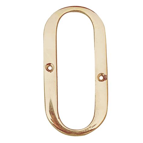 Pure Source India Brass House Hotel Door Number 4 Inch - No 0 (Zero - 1 ...