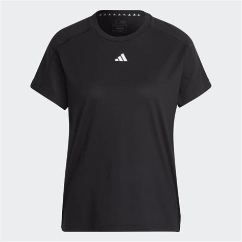 adidas AEROREADY Train Essentials Minimal Branding Crewneck Tee - Black ...