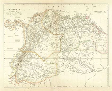 Colombia Old Map