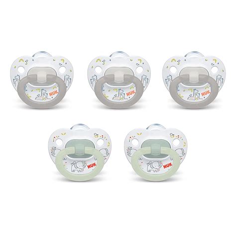 Buy NUK Orthodontic Pacifiers,Ã‚ 0-6 Months, 5-Pack Online at Low ...