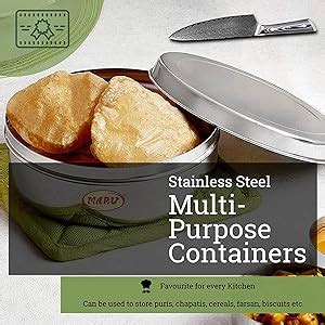 Buy MARU Fridge Storage Containers Stainless Steel set of 4 ((250ml ...