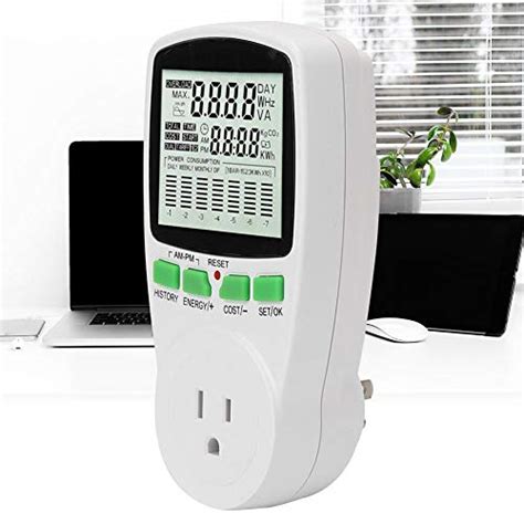 Buy eecoo Electricity Usage Monitor, 0.000KWh-9999 KWh Power Meter Plug ...