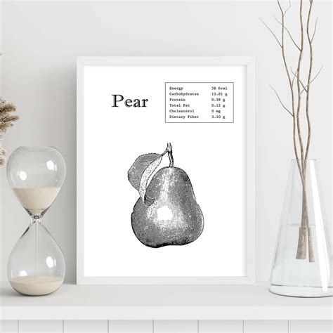 Poster De Pear. Láminas De Frutas Y Verduras En Ingles. Sin Marco - A4 ...