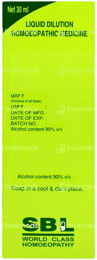 Sbl Bufo Rana 30c Dilution 30ml - Uses, Side Effects, Dosage, Price ...