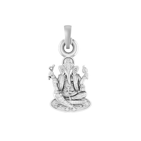 Akshat Sapphire 92.5% Pure Sterling Silver God Ganesh Ganpati Pendant