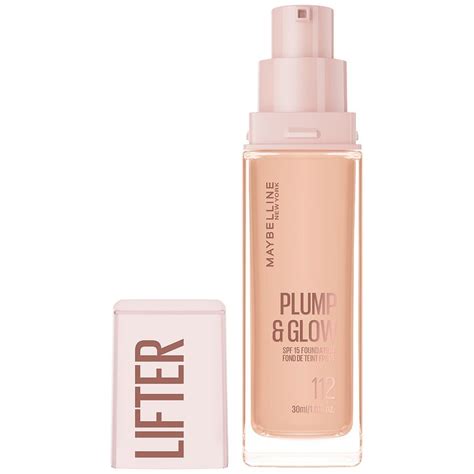 Maybelline New York Plump & Glow Foundation with Hyaluronic Acid 112 ...