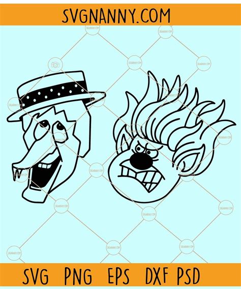 Snow Miser and Heat Miser SVG, Miser Brothers svg, Combo Heat Miser ...