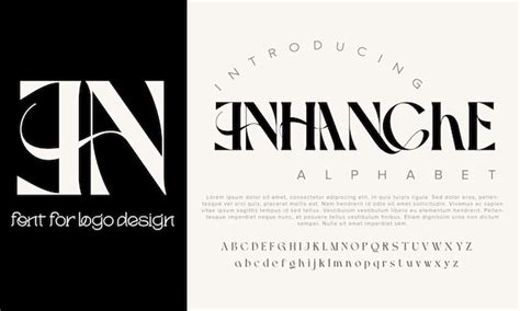 Enhance vector alphabet font for logo design | Premium Vector