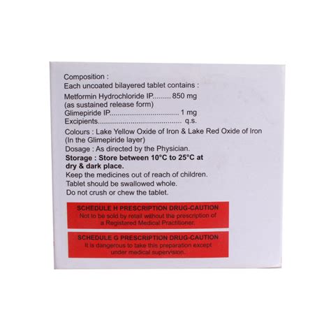 GLIMISAVE M1 850MG TABLET 15'S Price, Uses, Side Effects, Composition ...