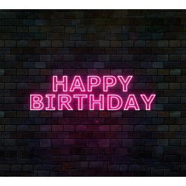 Happy Birthday Neon Sign - Vibrant Neon Light Sign Boards