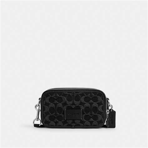 Coach Wyatt Crossbody Bag In Signature Denim Silver-Black – Kicks Machine