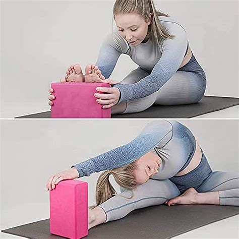 Proberos®Yoga Blocks Set of 2 and Belt- 10×8×5.6 High Density EVA Foam ...
