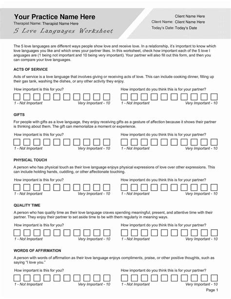 5 Love Languages Printable Quiz