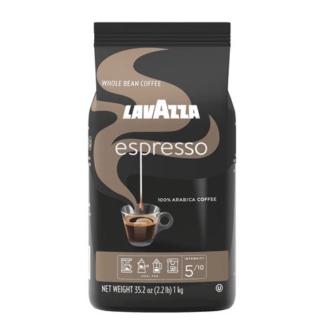 Lavazza Espresso Medium Roast Whole Bean Coffee, 2.2 Pound Bag ...