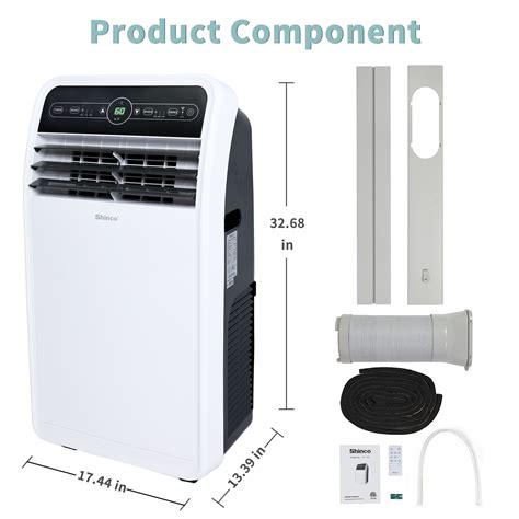 Shinco SPF1-12C-WIFI 12,000 BTU Portable Air Conditioner With App ...