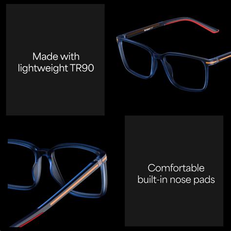Grey Transparent Full Rim Square Lenskart Air Essentials LA E16027-C2 ...
