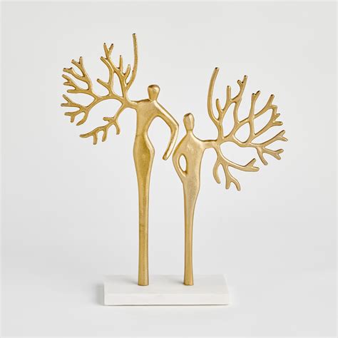 Buy Splendid Modern Luxe Aluminium Couple Tree Table Accent from Home ...