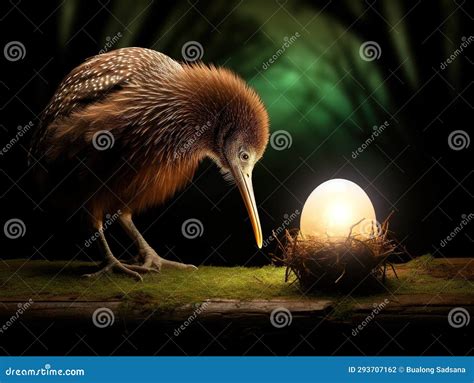 Ai Generated Illustration Wildlife Concept of Kiwi Bird and an Egg ...