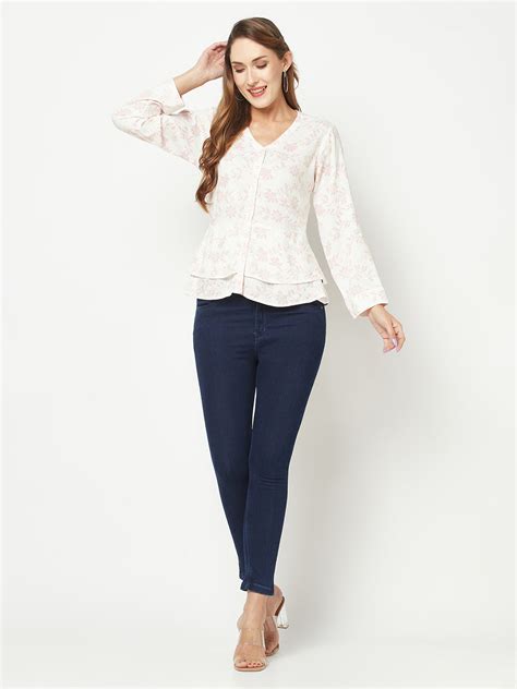 Pink Floral Flare Shirt – Crimsoune Club