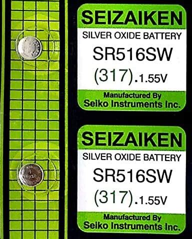 Seizaiken Wrist Watch Batteries SR516SW 317 1.55V Silver Oxide ...